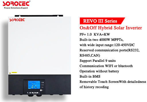 Sorotec REVO III Pure Sine Wave Inverter Power 8000W with Nominal Input Voltage 230V Three-Phase