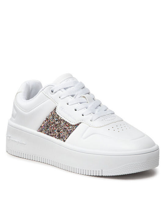 Champion Rebound Platform Sparkle Sneakers White