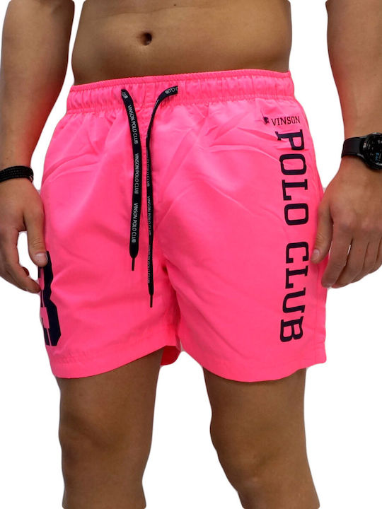 VINSON POLO CLUB MEN'S CHEEK PIECE PINK 101107-NEON PINK