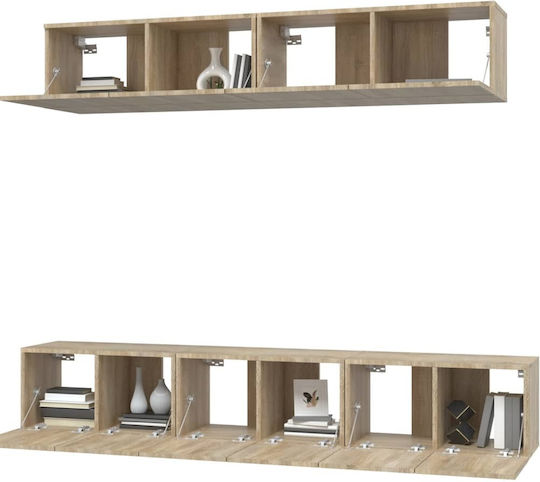Животно помещение ТВ единица Sonoma Oak 5pcs Д80xШ30xВ30бр