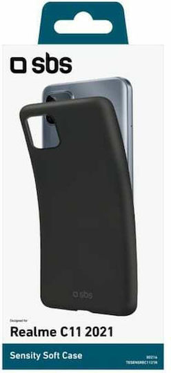 SBS Sensity Soft Back Cover Σιλικόνης Μαύρο (Realme C11 2021)