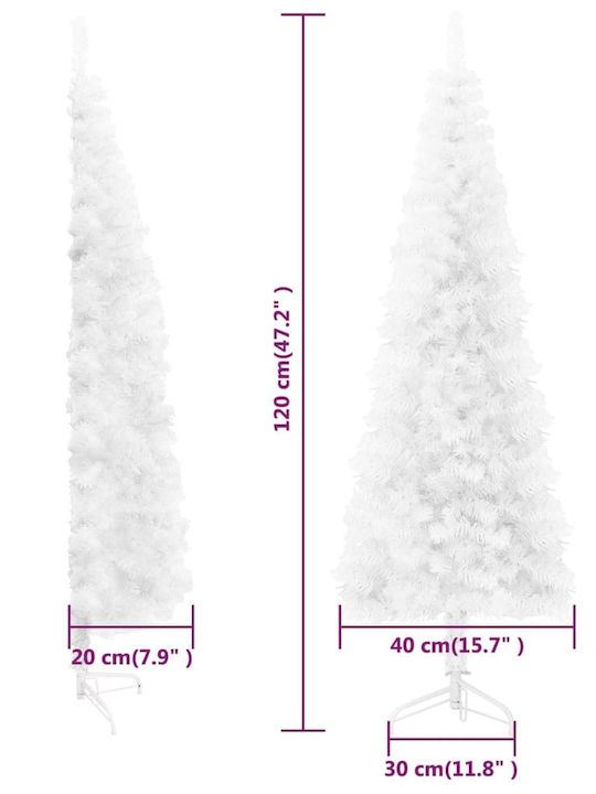 Christmas Tree Wall 120cm with 80 Branches White