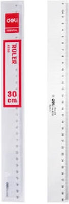 Deli Ruler Plastic Transparent 30cm