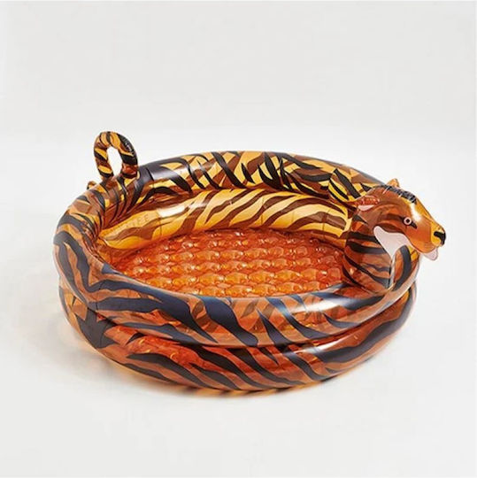 Sunnylife Tully the Tiger Παιδική Στρογγυλή Πισίνα PVC 270lt Φουσκωτή 115x68εκ.