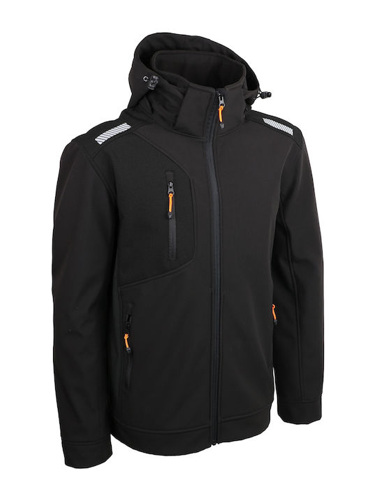 Singer Safety Vinter Softshell Work Jacket Hooded Black