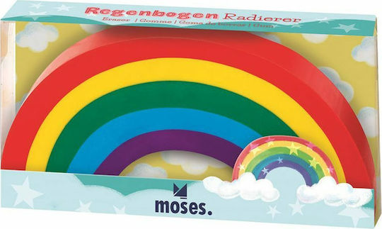 Moses Eraser for Pencil and Pen Rainbow 11x5.5x2cm 1pcs