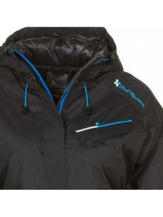 Peak Mountain Artema 32-00043 Γυναικείο Μπουφάν για Σκι & Snowboard Μαύρο