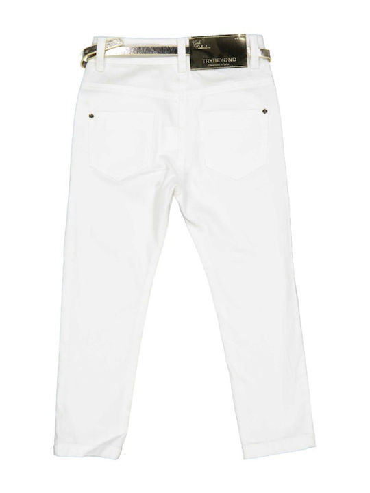 Birba Trybeyond Kids' Jeans Trousers White Birba Trybeyond Kids' Jeans Trousers White
