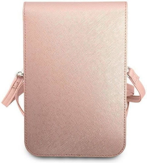 Guess Saffiano Triangle Sock & Pouch Ροζ