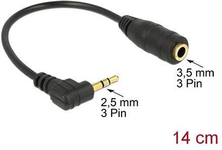 DeLock Converter 2.5mm female to 3.5mm male 1pcs (65397)