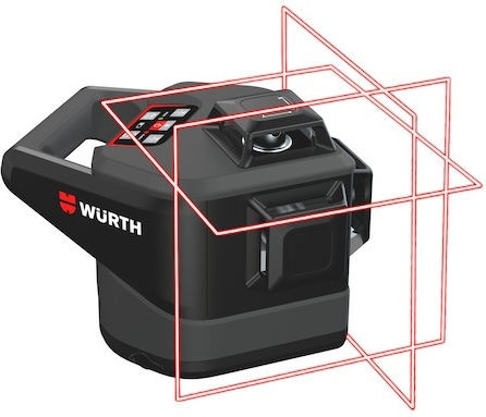 Wurth MLL18R Αυτορυθμιζόμενο Γραμμικό Αλφάδι Laser Κόκκινης Δέσμης με Εύρος Εργασίας 20m