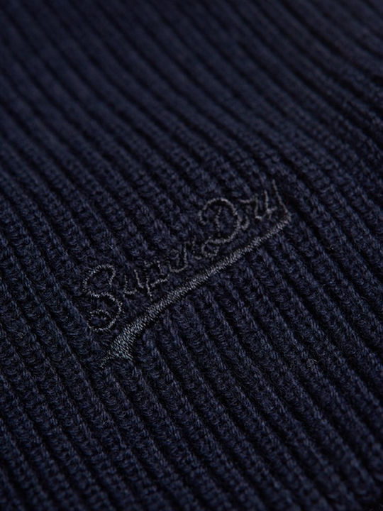 VINTAGE LOGO Beanie Ανδρικός Σκούφος Πλεκτός σε Navy Μπλε χρώμα