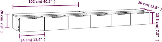 TV Stand Smoky Oak 2 pcs M102xD30xH32cm