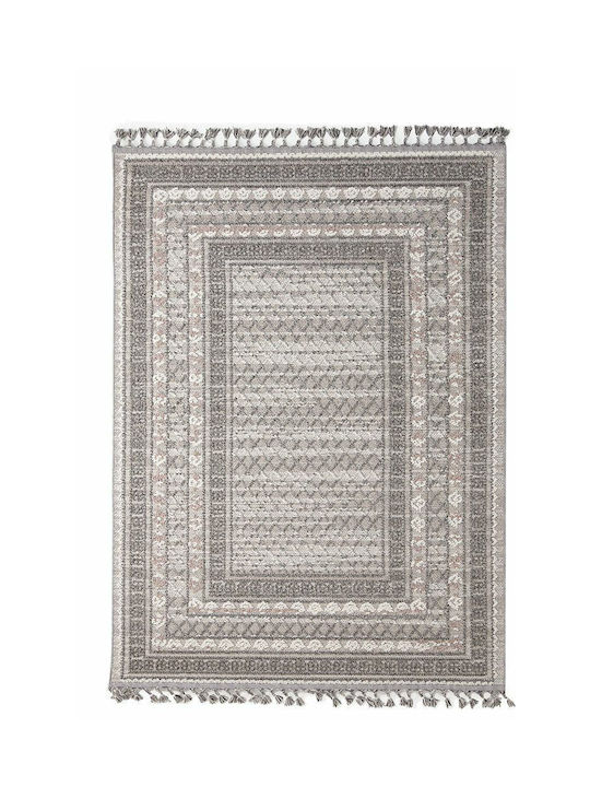 Royal Carpet 7407C Rug Round Summer Wicker with Fringes Linq Grey