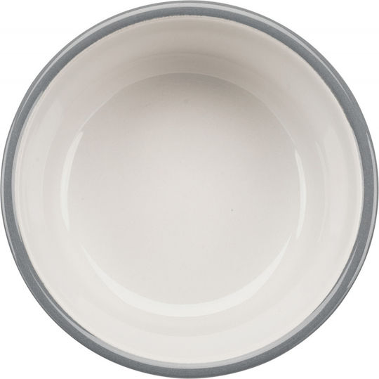 Trixie Eat On Feet Ceramic Bowl Food & Water for Dog & Cat with Base 250ml 13cm in Gray Color 2pcs