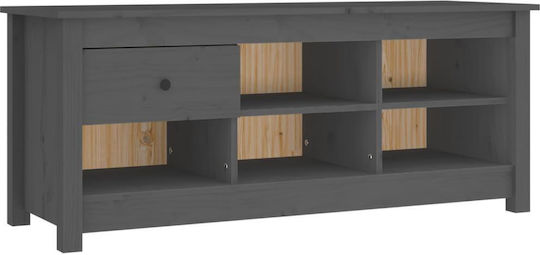 Schuhschrank aus Massivholz mit 5 Regalen Grey L110xW38xH45.5cm