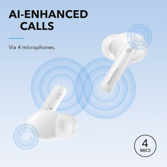 Soundcore by Anker Life Note 3i In-Ear Bluetooth-Freisprecheinrichtung Kopfhörer mit Ladeetui Weiß