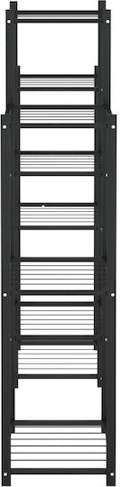 vidaXL Raft pentru ghiveci Metal Negru 83bucx25bucx100buccm.