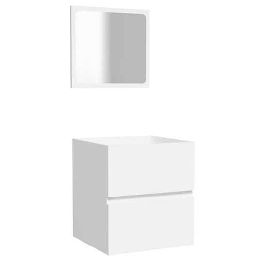 vidaXL Countertop without Sink with Mirror L41xW38.5xH45cm White
