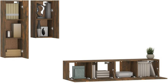 Stand TV Stejar Fumuriu 4 Buc L80xA30xÎ30cm