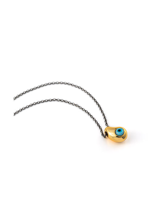 Necklace Eye from Gold Plated Silver