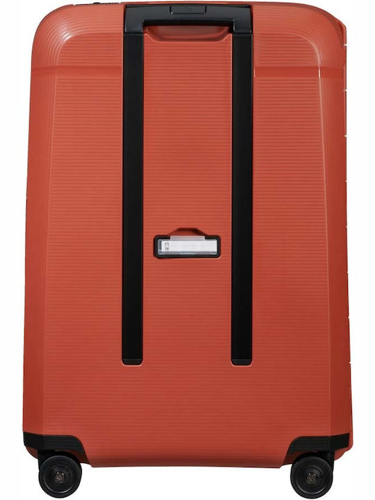 Samsonite Magnum Medium Travel Suitcase Hard Orange with 4 Wheels Height 69cm 139846-0557