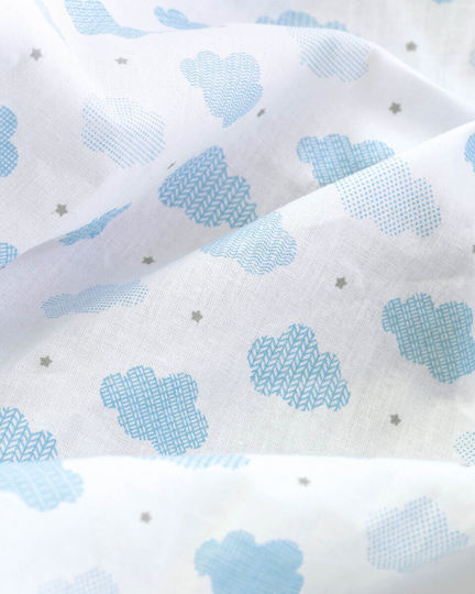 Rythmos Single Set with Elastic Band Cloudy Blue 105x205cm Rythmos Single Set with Elastic Band Cloudy Blue 105x205cm