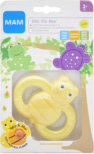 Mam Ellie The Little Bee Rubber Teething Ring for 3 m+ Yellow