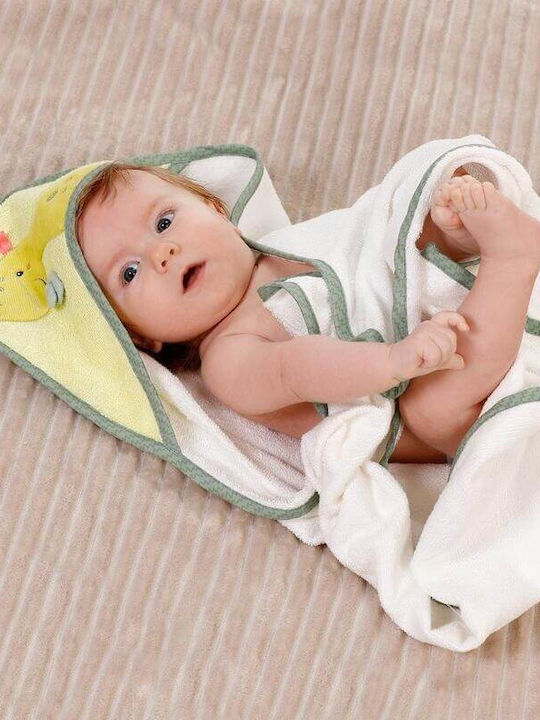 Fehn Hooded Baby Bath Towel Dinosaur Multicolour