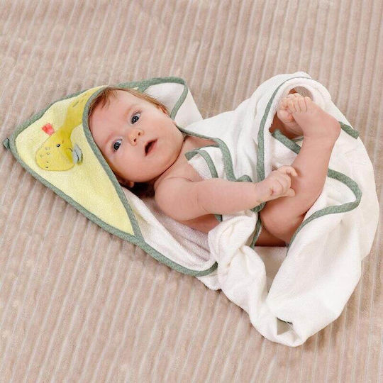 Fehn Hooded Baby Bath Towel Dinosaur Multicolour