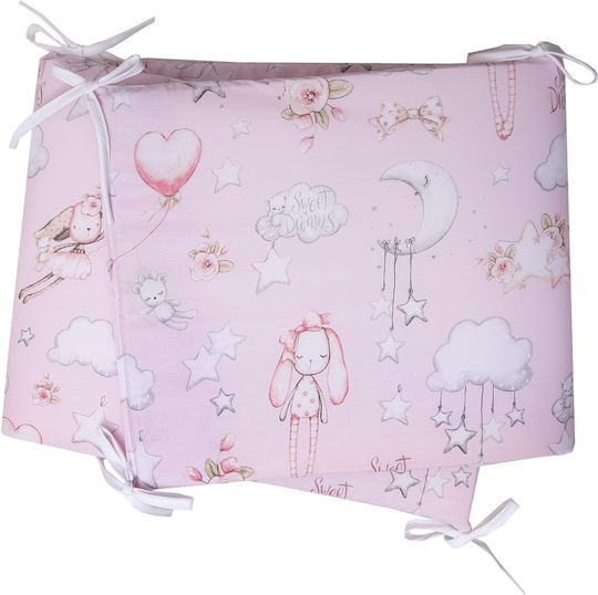 Viopros Onar Crib Bumpers Classic Inside Pink 40x165cm
