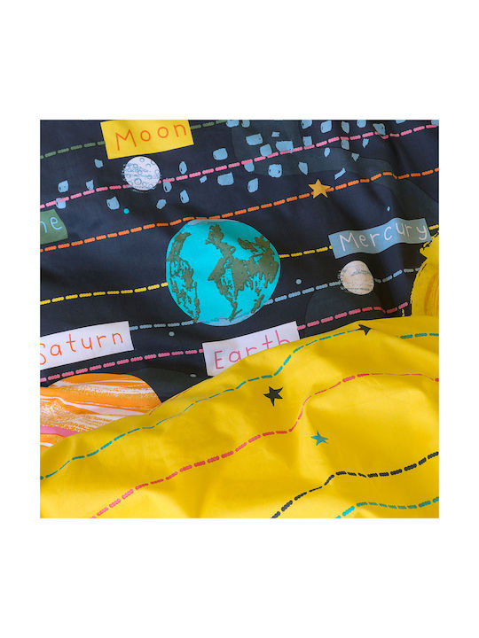 Nima Kids Duvet Single Solar System Blue 160x240cm