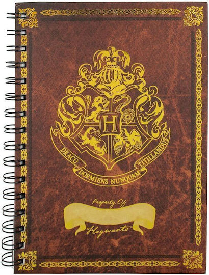 Blue Sky Studios Harry Potter Hogwarts Notebook Σημειωματάριο Σπιράλ A5 Κόκκινο