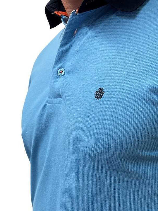 Dors Herren Kurzarmshirt Polo Hellblau