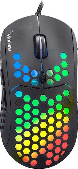Inca IMG-346 RGB Геймърска Мишка 6400 DPI Черен