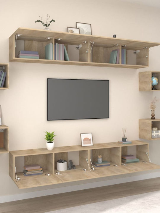 Living Room TV Unit Sonoma Oak 8pcs L100xW30xH30cm