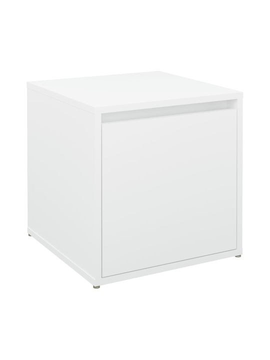 Hocker Für das Wohnzimmer Mit Stauraum Hölzernes Weiß 40.5x40x40cm