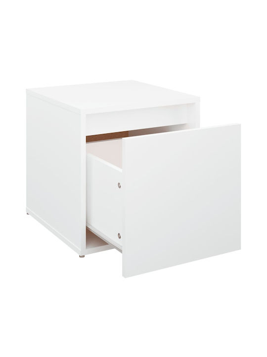 Hocker Für das Wohnzimmer Mit Stauraum Hölzernes Weiß 40.5x40x40cm