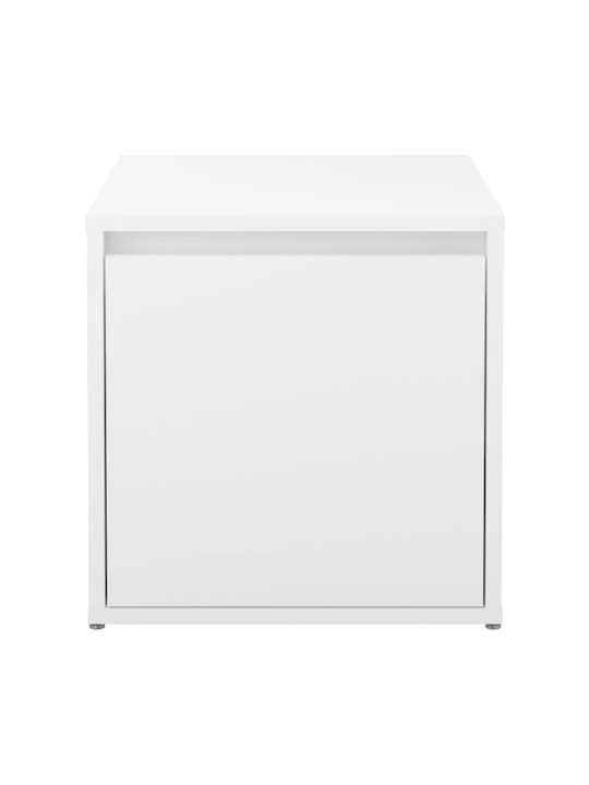 Hocker Für das Wohnzimmer Mit Stauraum Hölzernes Weiß 40.5x40x40cm