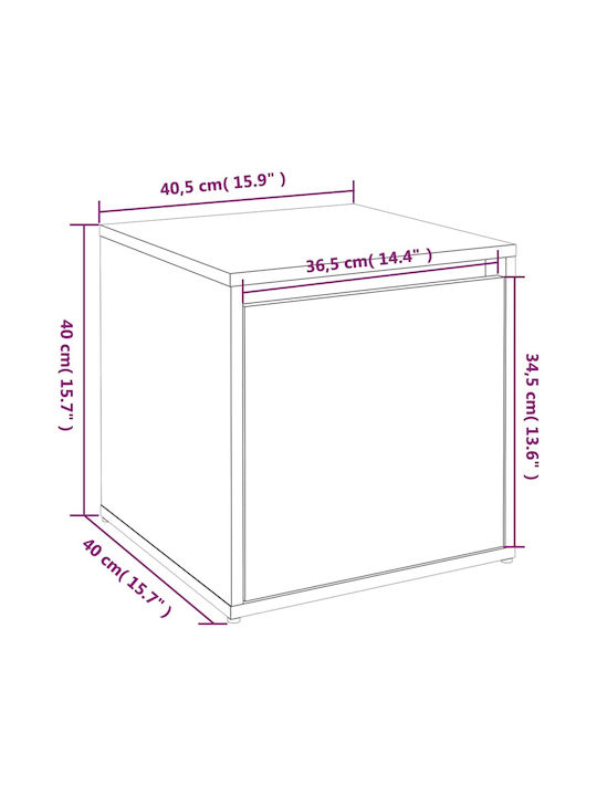 Hocker Für das Wohnzimmer Mit Stauraum Hölzernes Weiß 40.5x40x40cm