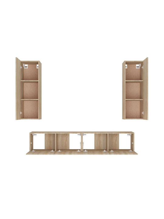 Living Room TV Unit Sonoma Oak 4pcs L80xW30xH30cm