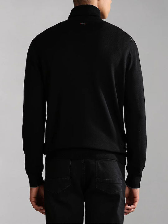 Napapijri Men's Blouse Turtleneck Long Sleeve Black