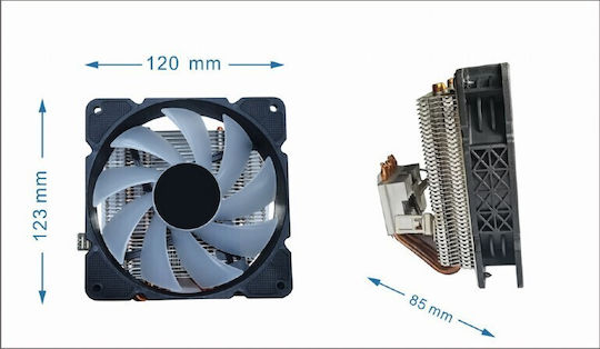 Gembird CPU-HURACAN-ARGB-X140 Processor Cooler for Socket 115x/1200/775/AM5 with ARGB Lighting