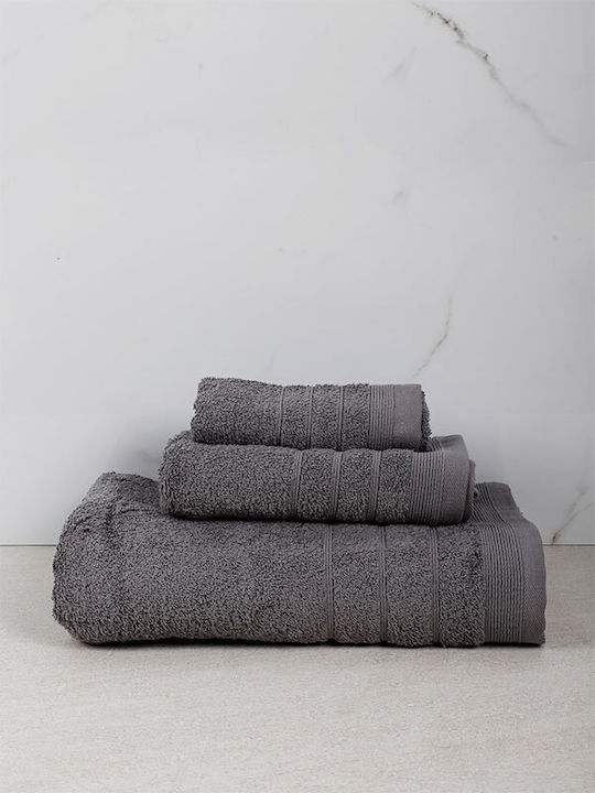 Sunshine Hand Towel Χίμπουρι 30x50cm. 9 Grey Weight 500gr/m²