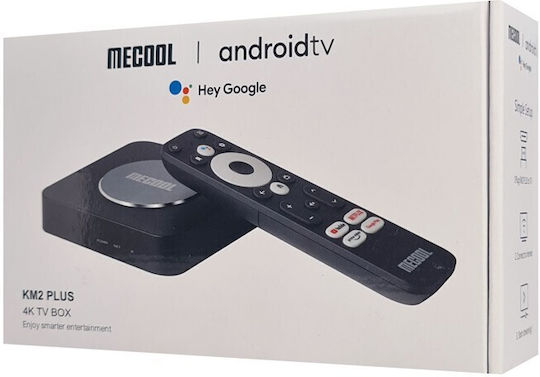 Mecool TV Box KM2 Plus MCL-KM2PLUS 4K UHD with WiFi USB 2.0 / USB 3.0 2GB RAM and 16GB Storage Space with Operating System Android 11.0 and Google Assistant