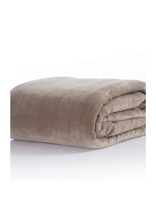 Nef-Nef Homeware Cosy Decke Vlies Einzel 160x220cm. 031659 Beige