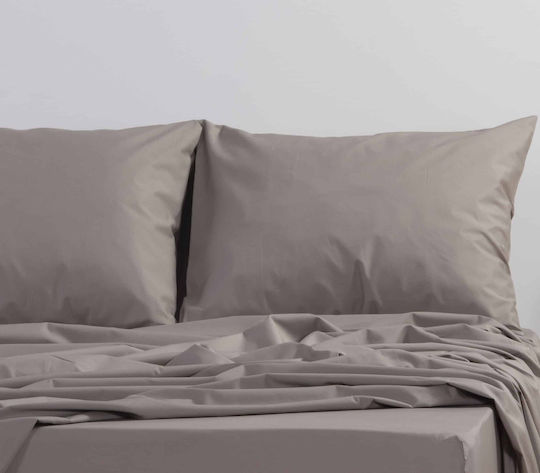 Nef-Nef Homeware Basic Set Față de Pernă cu plic de acoperire Mocha 52x72cm.
