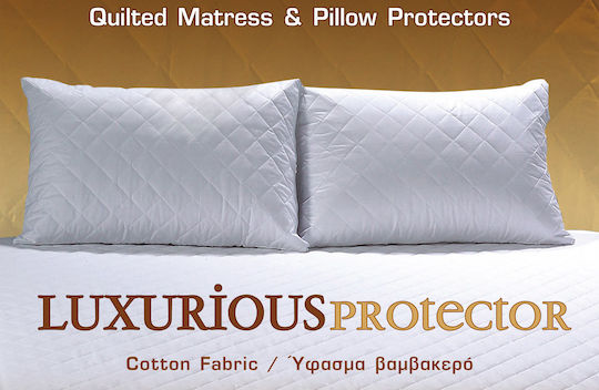 La Luna Luxurious Schutzkissenbezug-Set Gesteppt Weiß 35x65cm.