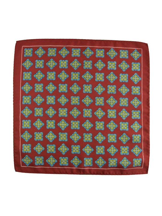 Handkerchief-Posette burgundy with patterns large