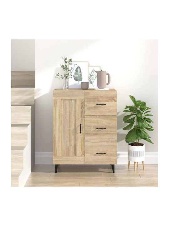 Sideboard Wooden with Drawers Sonoma Oak 69.5x34x90cm